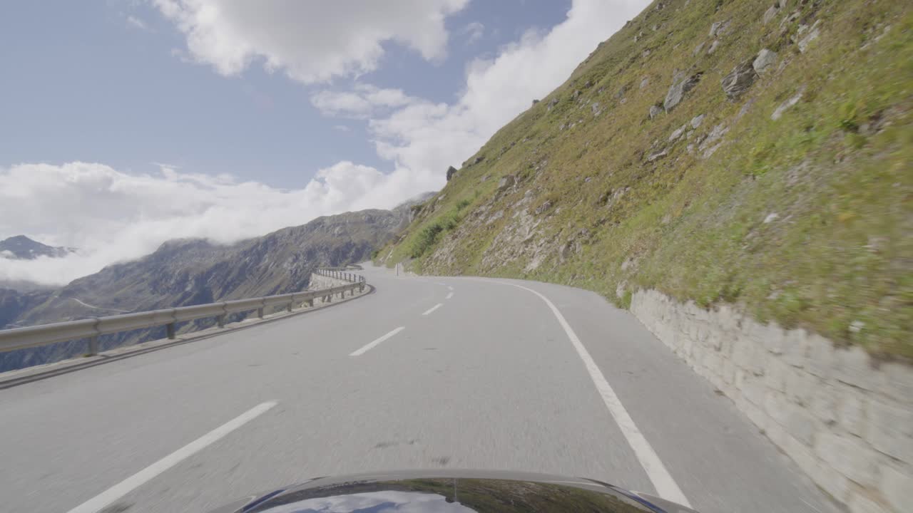 Driving From The Grimsel To The Furka Pass Through The Famous Valley In