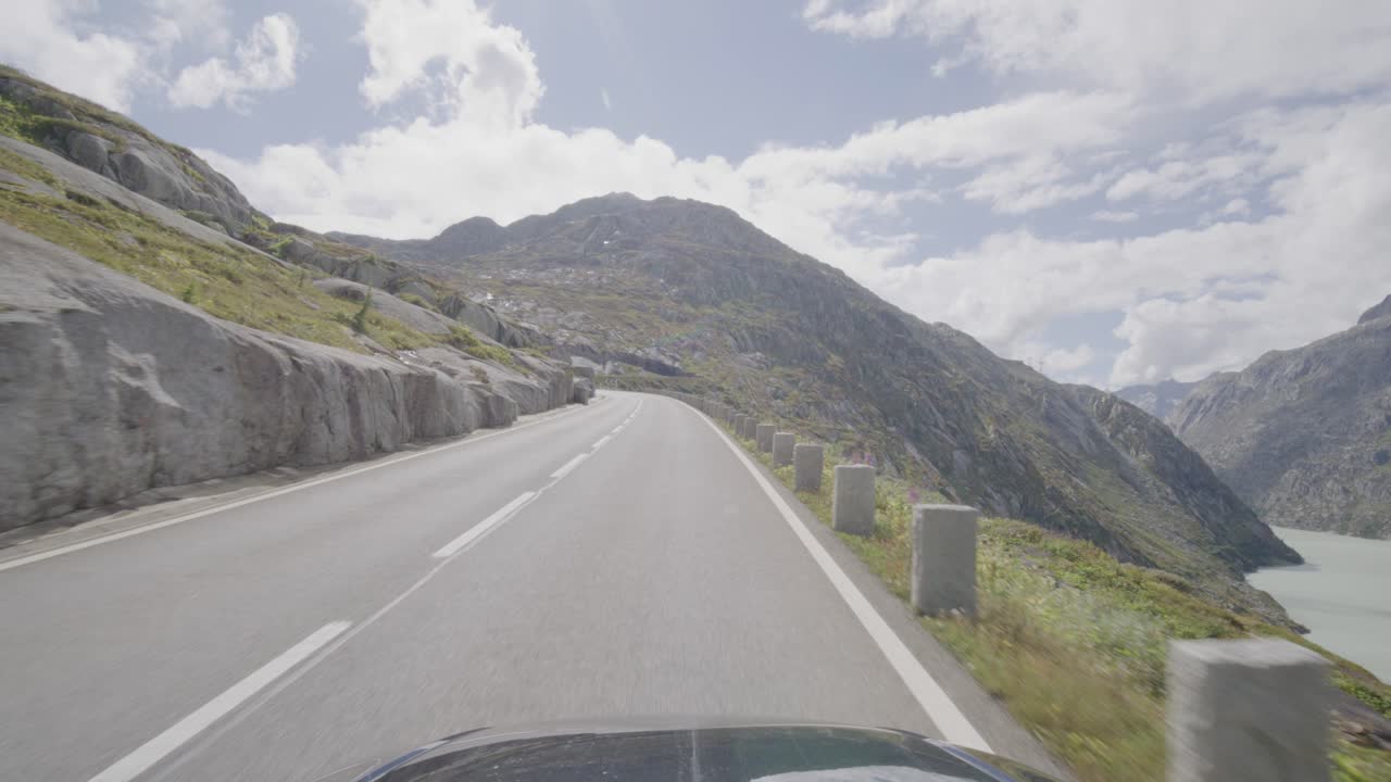 Driving From The Grimsel To The Furka Pass Through The Famous Valley In