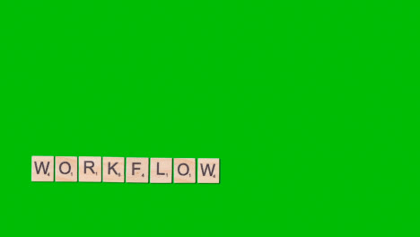 Stop-Motion-Geschäftskonzept-Overhead-Holzbuchstabenfliesen,-Die-Wort-Workflow-Auf-Grünem-Bildschirm-1-Bilden