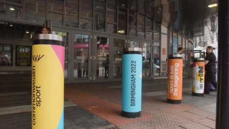 Advertising-For-2022-Commonwealth-Games-At-Tram-Stop-In-Birmingham-City-Centre-UK-2