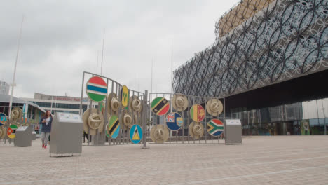 Buildings-And-Displays-In-Centenary-Square-In-Birmingham-UK