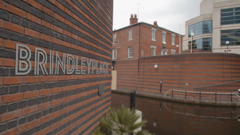 Canal-With-Tourists-At-Brindley-Place-In-Birmingham-UK-4