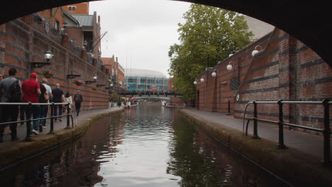 View-From-Canal-Boat-Coming-Through-Tunnel-In-Birmingham-UK-1