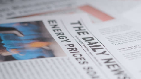 Zeitungstitelseiten-Mit-Finanzschlagzeilen-über-Rezession-Und-Steigende-Energiekostenkrise