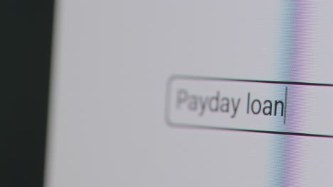Person-Typing-Payday-Loans-Into-Computer-Search-Engine-In-Cost-Of-Living-Crisis