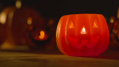 Jack-o-lantern-De-Calabaza-De-Halloween-Con-Vela-Hecha-De-Calabaza-Tallada-Con-Luces