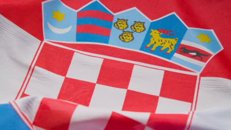 Nahaufnahme-Studioaufnahme-Des-Kroatischen-Flaggenfüllrahmens