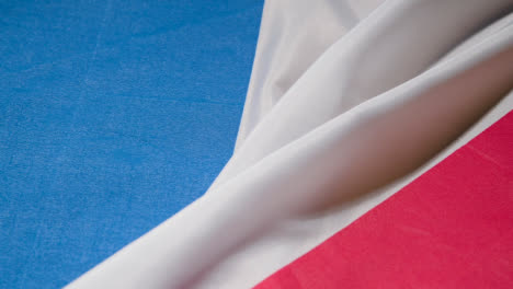 Nahaufnahme-Studioaufnahme-Des-Füllrahmens-Der-Französischen-Flagge