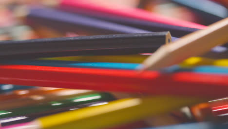 Full-Frame-Shot-Of-Rotating-Multi-Coloured-Pencils-1