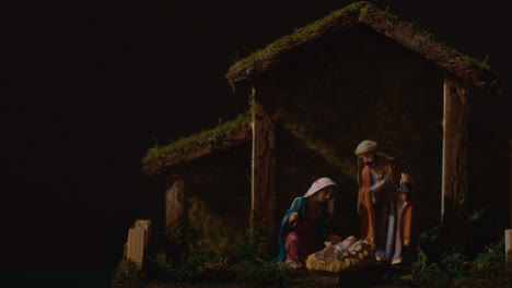 Studio-Christmas-Scene-With-Figures-Of-Mary-Joseph-And-Baby-Jesus-In-Manger-From-Nativity-2