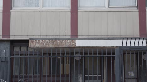 Security-Fencing-Outside-Inner-City-Housing-Development-In-Tower-Hamlets-London-UK-1