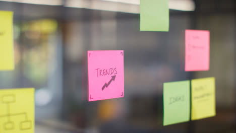 Close-Up-Of-Woman-Putting-Sticky-Note-With-Trends-Written-On-It-Onto-Transparent-Screen-In-Office-1