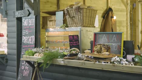 Close-Up-Of-Christmas-Market-Food-Stalls-On-London-South-Bank-At-Night-1