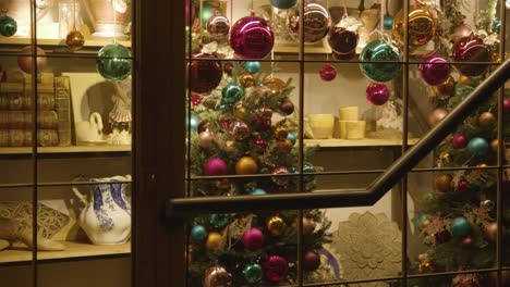 Christmas-Window-Display-In-Gift-Shop-At-Night