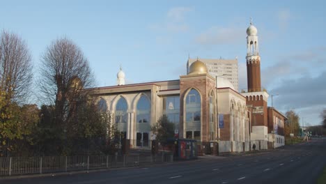 Außenansicht-Der-Zentralmoschee-Von-Birmingham-In-Birmingham,-Großbritannien-1