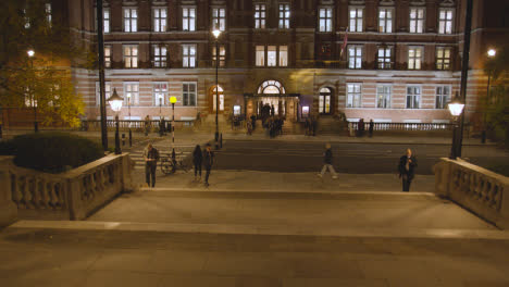 Exterior-Of-The-Royal-College-Of-Music-in-London-UK-At-Night-1