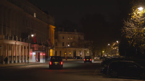 Hotels-and-Luxury-Housing-In-Belgravia-London-Busy-With-Traffic-At-Night-8