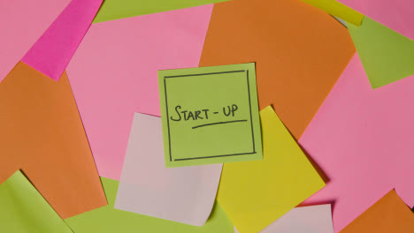 Business-Concept-Of-Revolving-Sticky-Notes-With-Start-Up-Written-On-Top-Note