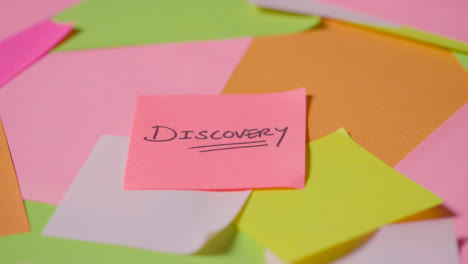 Business-Concept-Of-Revolving-Sticky-Notes-With-Discovery-Written-On-Top-Note-1