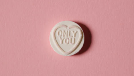 Heart-Candy-With-Only-You-Message-On-Pink-Background