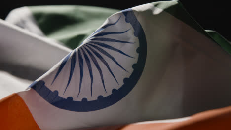 Nahaufnahme-Der-Rotierenden-Indischen-Flagge