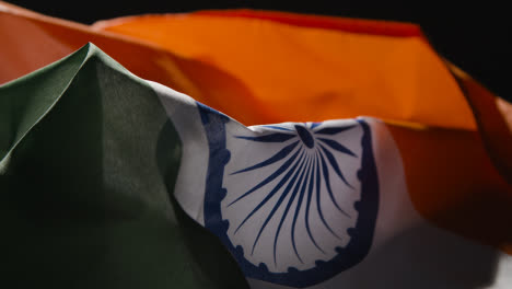 Schwenkschuss-Der-Rotierenden-Indischen-Flagge