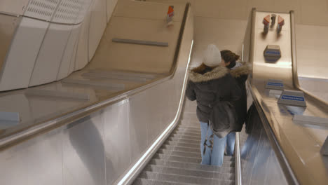 Commuter-Passengers-On-Escalators-At-Underground-Station-Of-New-Elizabeth-Line-At-London-Liverpool-Street-UK-7