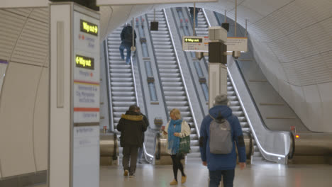 Commuter-Passengers-On-Escalators-At-Underground-Station-Of-New-Elizabeth-Line-At-London-Liverpool-Street-UK-8