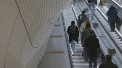 Commuter-Passengers-On-Escalators-At-Underground-Station-Of-New-Elizabeth-Line-At-London-Liverpool-Street-UK-12