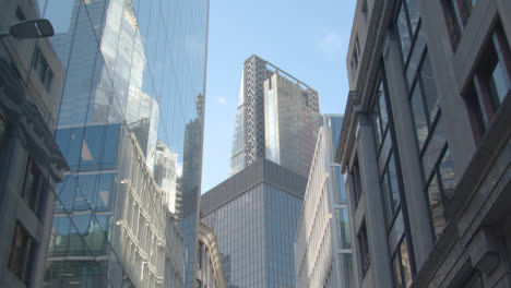 Exterior-Of-The-Cheesegrater-And-Modern-Office-Buildings-In-City-Of-London-UK