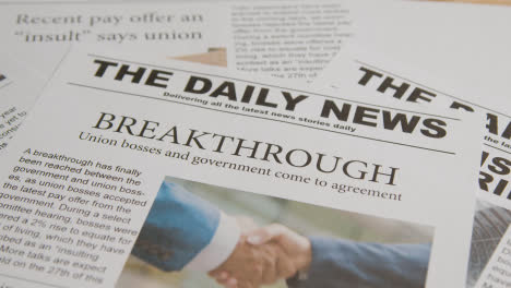 Newspaper-Headline-Discussing-Strike-Negotiations-In-Trade-Union-Dispute-1