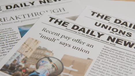 Newspaper-Headlines-Discussing-Strike-Action-In-Trade-Union-Dispute-3