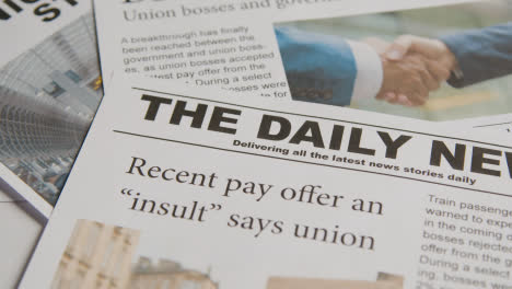 Zeitungsschlagzeile-über-Streikverhandlungen-Im-Gewerkschaftsstreit-6