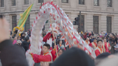 Parade-Around-Trafalgar-Square-In-London-UK-In-2023-To-Celebrate-Chinese-New-Year-With-Dragon-Dance-2