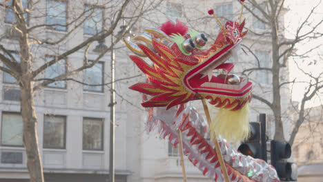 Parade-Around-Trafalgar-Square-In-London-UK-In-2023-To-Celebrate-Chinese-New-Year-With-Dragon-Dance-4