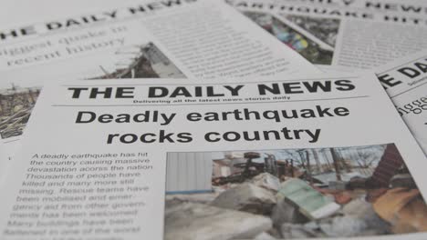 Titular-De-Periódico-Con-La-Devastación-Causada-Por-El-Desastre-Del-Terremoto-8