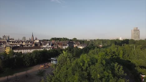 Aerial-Footage-of-Cologne,-Germanz,-Europe---Luftaufnahmen-von-Koeln,-Deutschland-2