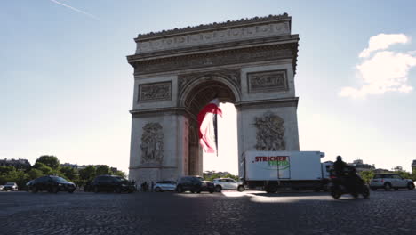 Arco-Triunfal-De-La-Estrella-En-Paris,-Verano-De-2018-1