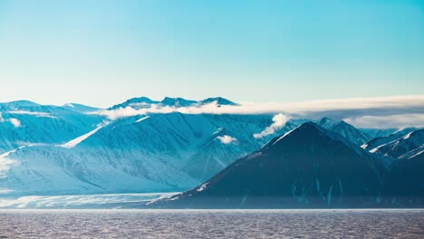 Timelapse-of-Clouds-over-Baylot-Island,-Nun