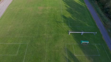 Aerial-of-green-grass-soccer-field