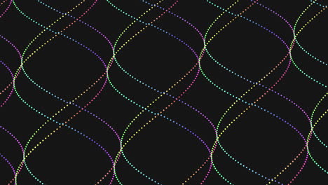 Illusion-Abstraktes-Wellenmuster-Mit-Neon-Regenbogen-Glänzt-In-Dunkler-Galaxie