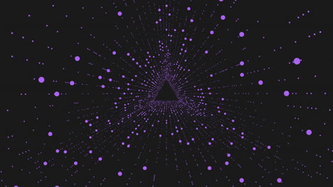 Patrón-De-Triángulo-Fascinante-De-Puntos-Púrpuras-Que-Contemplan-Las-Estrellas-Sobre-Un-Fondo-Negro