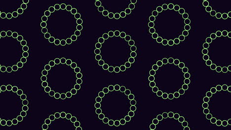 Neon-futuristic-circles-pattern-with-rainbow-rings-on-black-gradient
