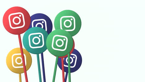 Luftballons-Ein-Farbenfrohes-Social-Media-Instagram-Logo