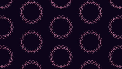Neon-futuristic-circles-pattern-with-rainbow-rings-on-black-gradient