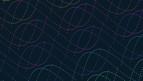 Illusion-abstract-waves-pattern-with-neon-rainbow-glitters-in-dark-galaxy