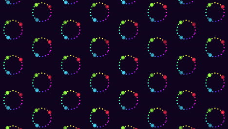 Digital-futuristic-circles-pattern-with-rainbow-glitters-on-black-gradient