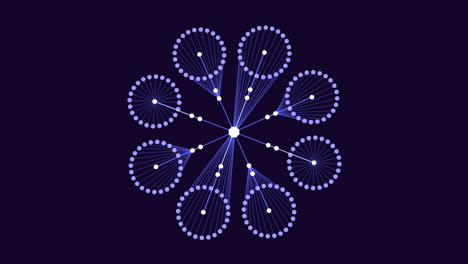 Symmetrische-Kreise-Sorgen-Für-Ein-Florales-Design