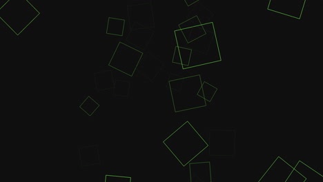 Ein-Grünes-Quadrat-Auf-Schwarzem-Hintergrund
