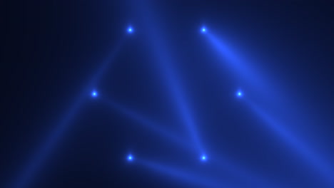 Neonblaue-Strahlen-Im-Rampenlicht-Auf-Der-Disco-Bühne